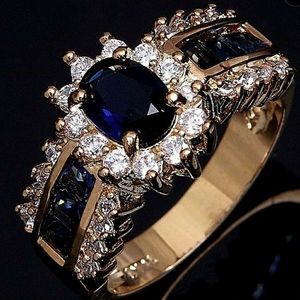 A Blue Sapphire CZ size 8 ring